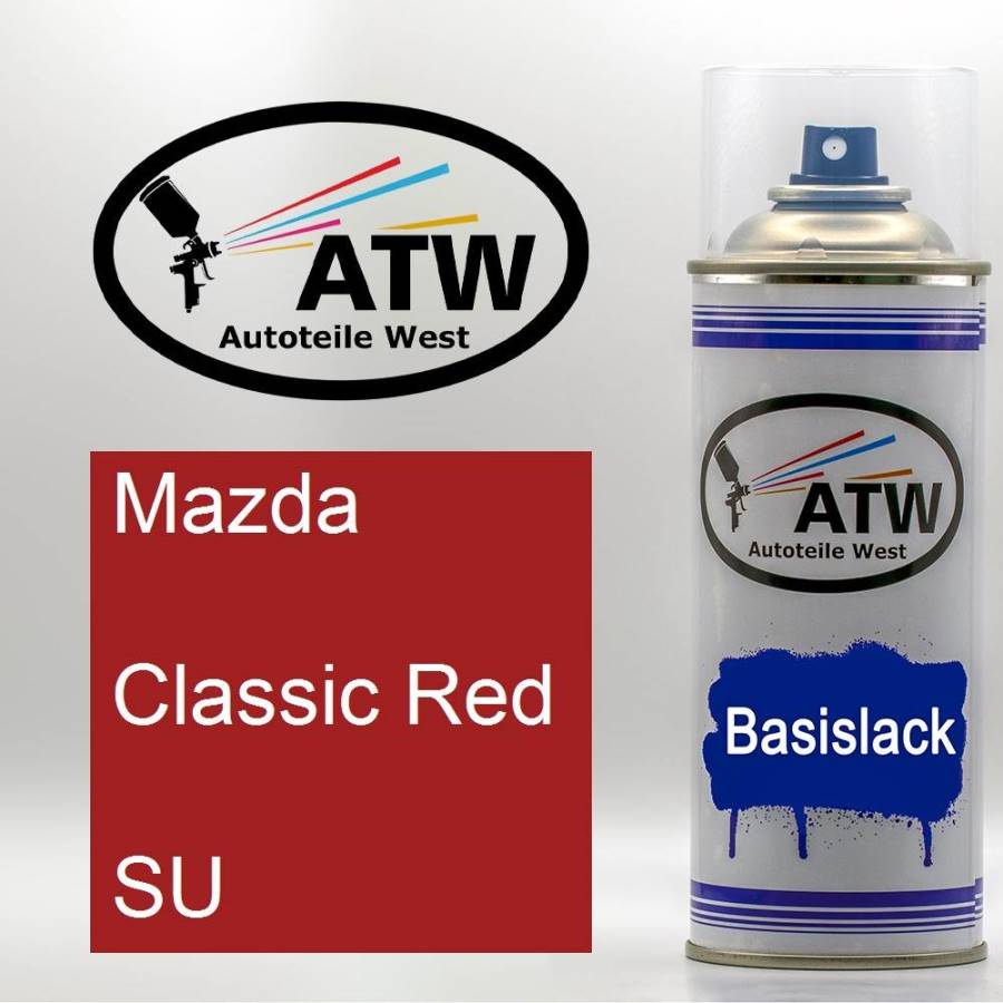 Mazda, Classic Red, SU: 400ml Sprühdose, von ATW Autoteile West.